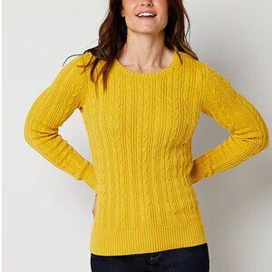 St. John's Bay Womens Crew Neck Long Sleeve Pullover Sweater  | Misses XL